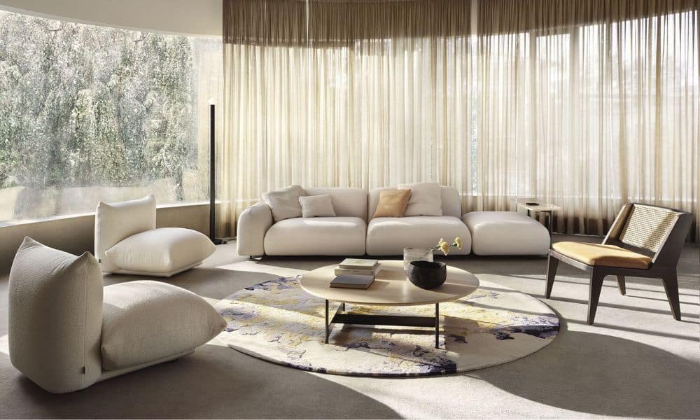 Arflex Tokio Couch and Small Table from Studio Italia. 