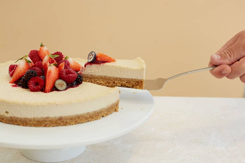 Lemon Myrtle, Maple and Raspberry Cheesecake