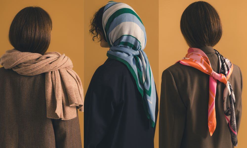 Each Dark Hampton scarf is intended to be worn in a variety of ways. Photos /  Katya Brook