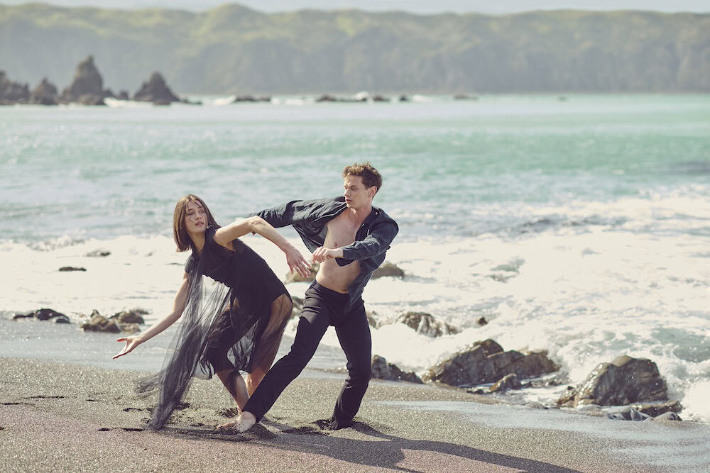 NZDC Artist Stella Clarkson & RNZB Principal Joshua Guillemot-Rodgerson. Photo: Ross Brown