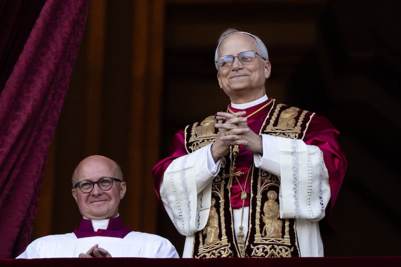 The newly elected Pope Leo XIV