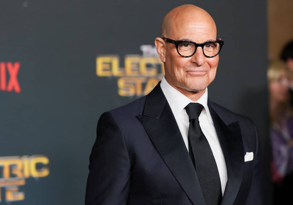 FILE PHOTO: Cast member Stanley Tucci attends a premiere for the film "The Electric State" in Los Angeles, U.S., February 24, 2025.  REUTERS/Mario Anzuoni/File Photo