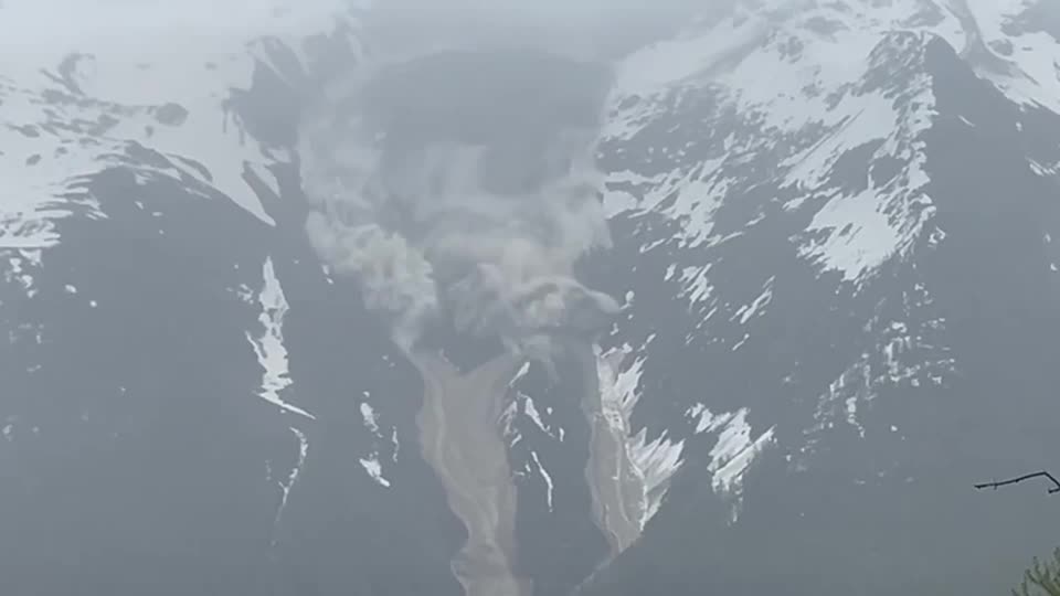 Watch: Glacier Partially Collapses in the Swiss Alps, Burying Village