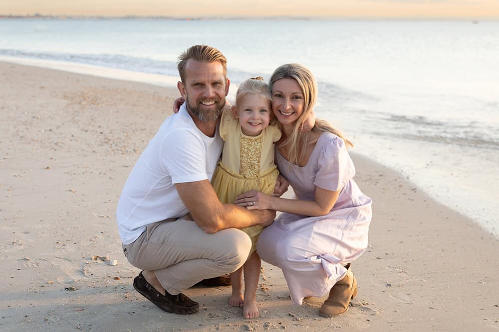 Jasmina with her husband, Martin and daughter, Sophia.