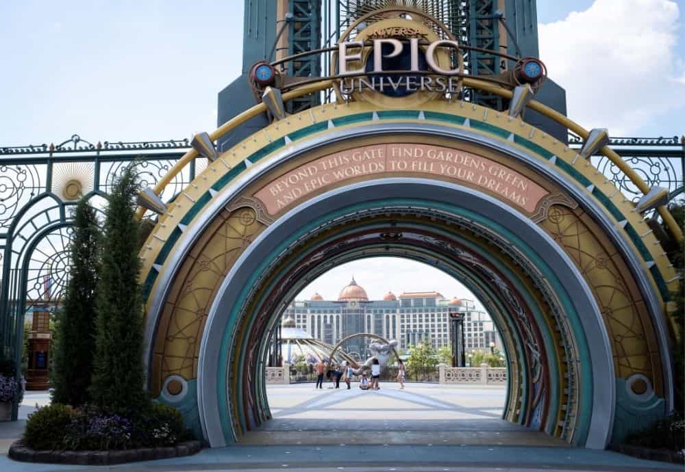 The portal at the entrance of Universal Epic Universe theme park ahead of the grand opening ceremony in Orlando, Florida, U.S. May 20, 2025. REUTERS / Marco Bello