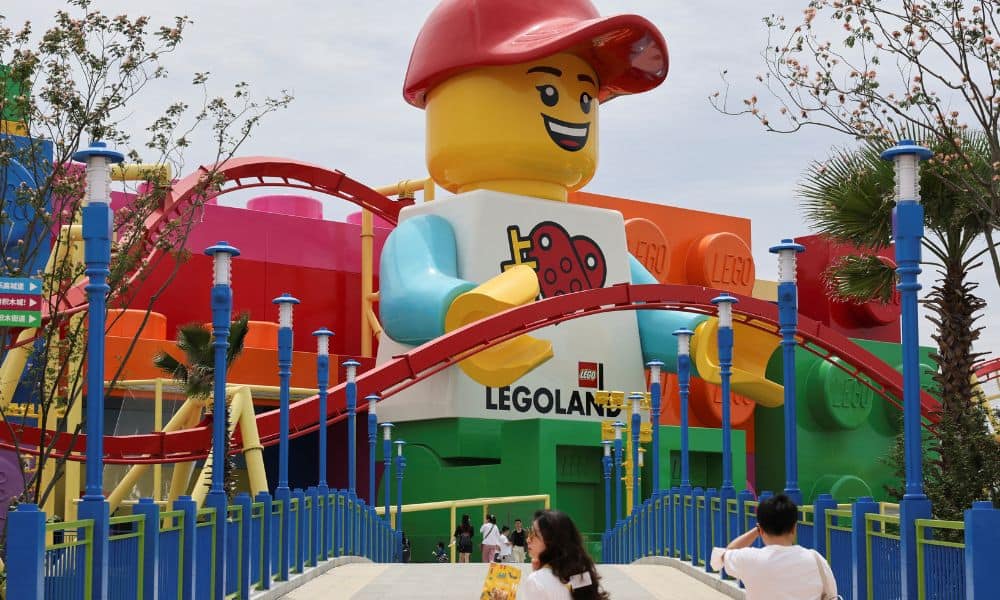 People visit Legoland Shanghai Resort for the pre-opening. Photo / Reuters