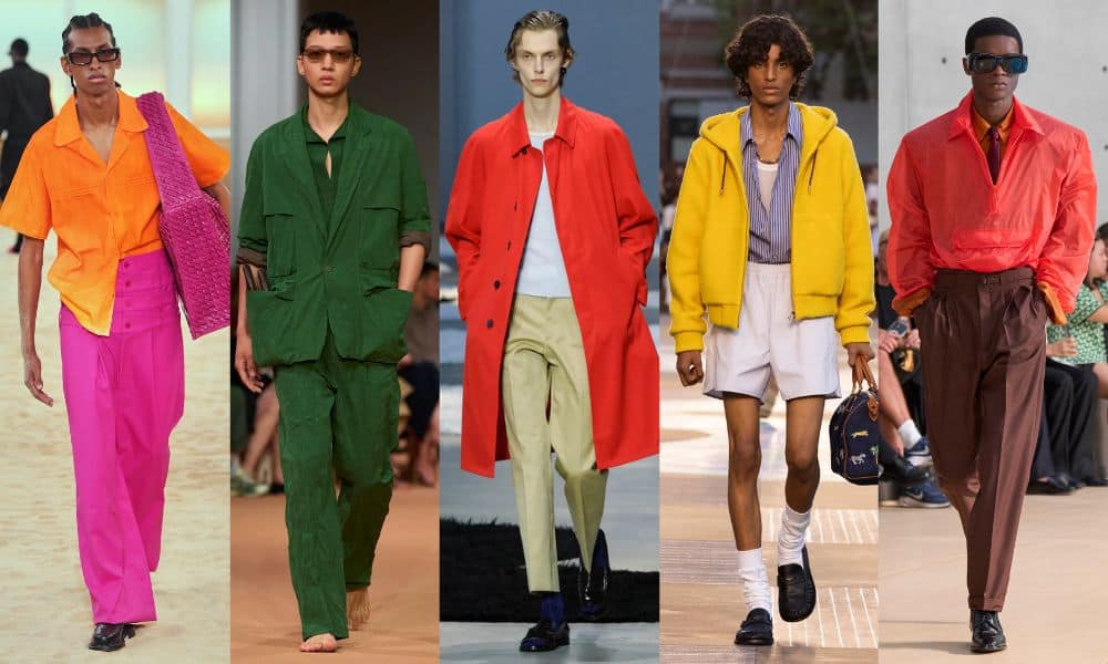 Men's Spring/Summer 26 looks from 3.Paradis, Zegna, Prada, Louis Vuitton and Saint Laurent.