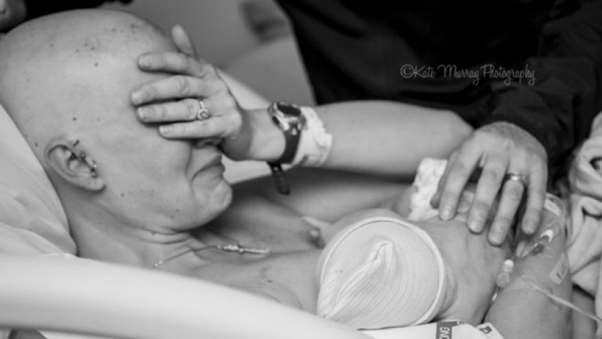 Images of cancer-stricken mother breast-feeding newborn go viral