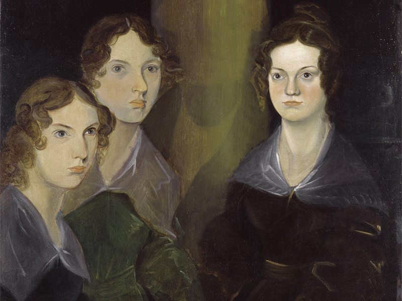 Anne, Emily, and Charlotte Brontë, by their brother Branwell (c. 1834).