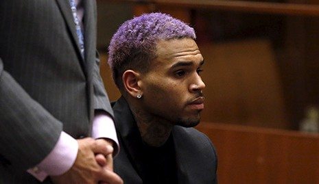 Singer Chris Brown appears in court for a progress hearing  for his probation for the February 2009 assault of then-girlfriend Rihanna.
REUTERS/Mario Anzuoni 