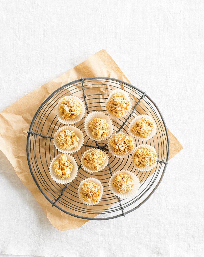 “Caramel” & Coconut Popcorn Clusters