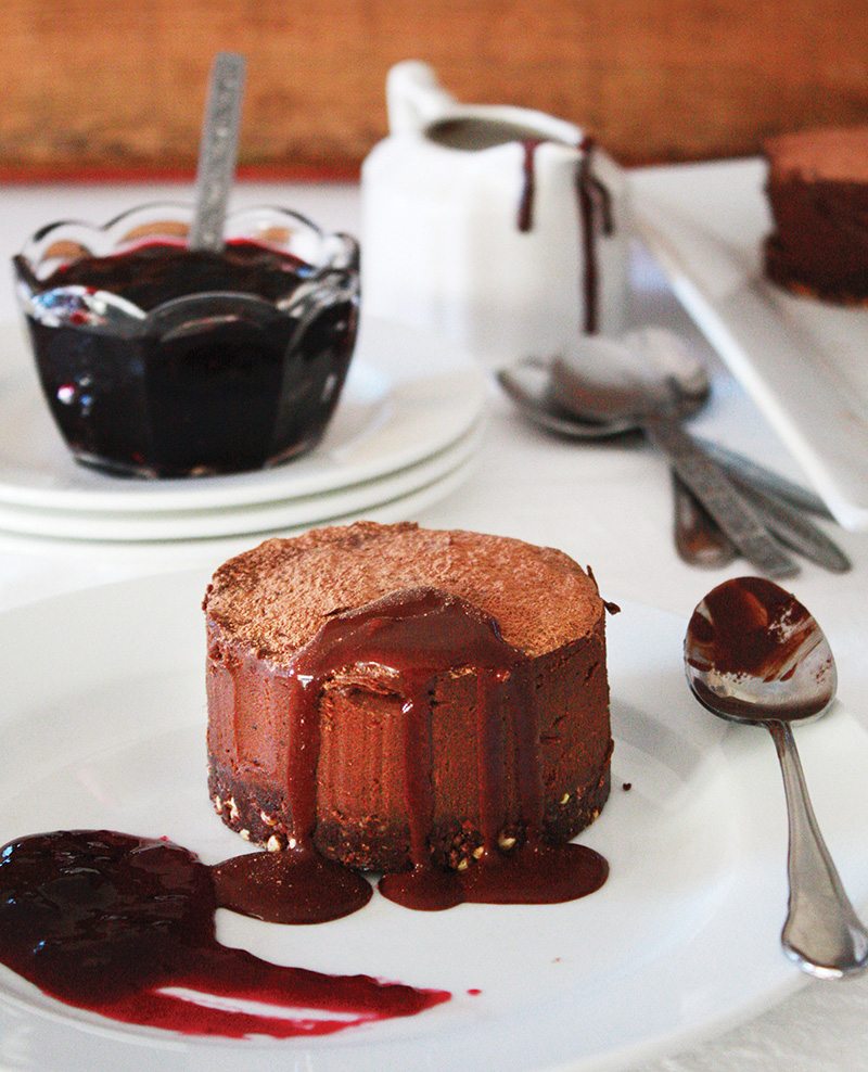 Rich Chocolate Cheesecake with Rosella & Ginger Jam