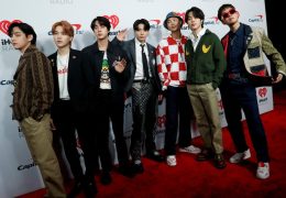 FILE PHOTO: BTS poses at the carpet during arrivals ahead of iHeartRadio Jingle Ball concert at The Forum, in Inglewood, California, U.S., December 3, 2021. REUTERS/Mario Anzuoni