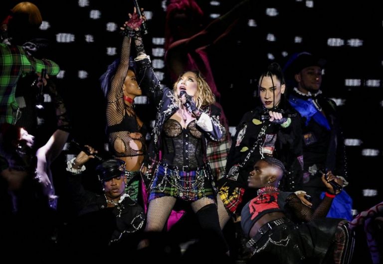 Madonna performs during a concert at the Copacabana beach in Rio de Janeiro, Brazil May 4, 2024. REUTERS