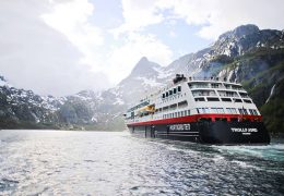 HURTIGRUTEN MS Trollfjord explores the North Cape