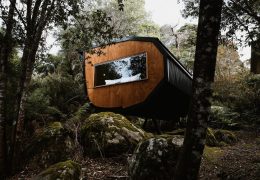 Architecturally designed pods make up the guest quarters, credit: Adam Gibson