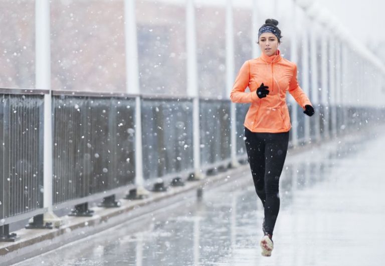 Running or exercise in winter