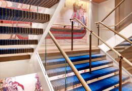 Throughout the stairways onboard the Viking Mars are renditions of scenes from the Bayeux Tapestry, one of the most famous works of art in the Western world and dating from medieval times.