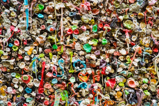 Sticky-icky gummy wall to be cleaned after decades