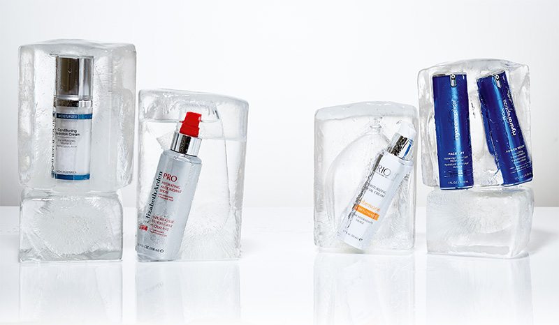 From left to right: Glo Therapeutics Conditioning Hydration Cream, Elizabeth Arden PRO Hydrating Antioxidant Spray, PRIORI Moisturizing Facial Cream, HydroPeptide Face Lift and HydroPeptide Power Serum. Photography by Sevak Babakhani.