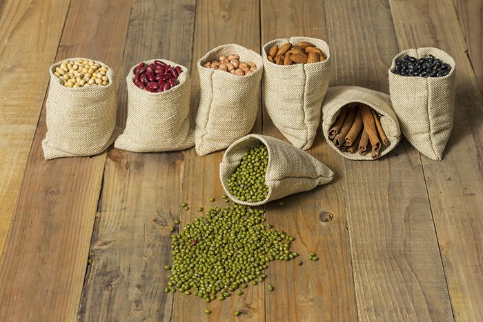 Plant-based proteins from beans, nuts, quinoa and seeds are a healthier choice. Picture: Getty