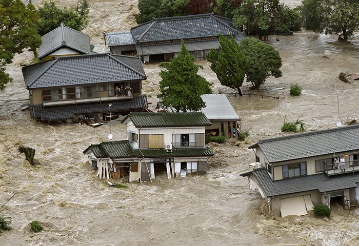 Japanese residents urged to evacuate following dangerous flooding
