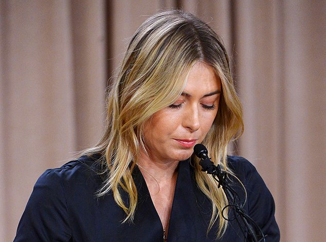 Maria Sharapova speaks to the media announcing a failed drug test after the Australian Open.
PHOTO: Jayne Kamin-Oncea-USA TODAY Sports