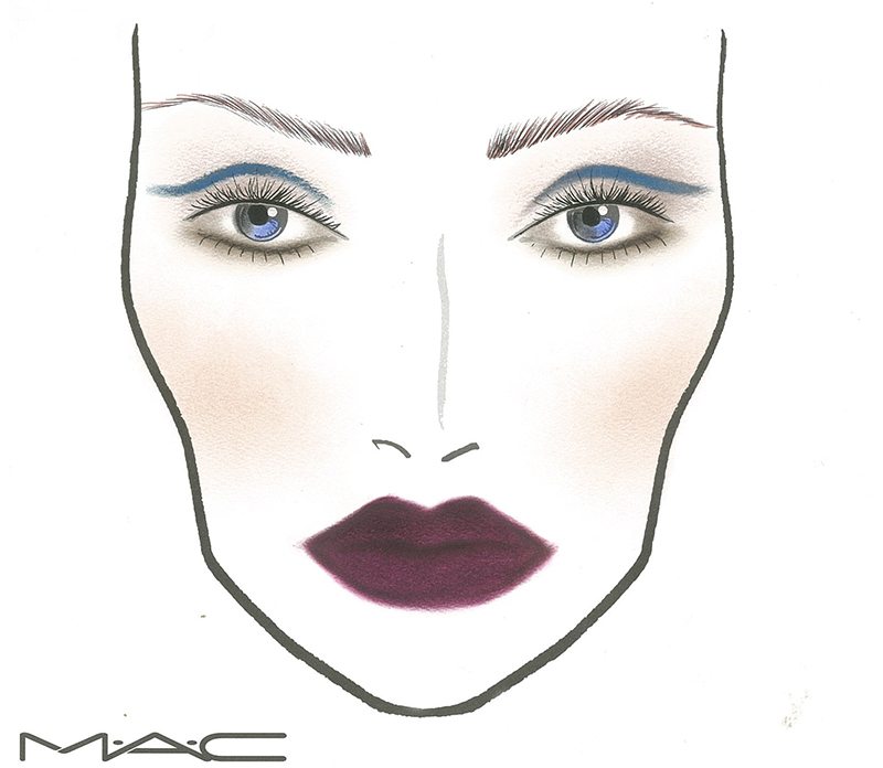 The MAC face chart used for the MiNDFOOD STYLE Britamart series.
