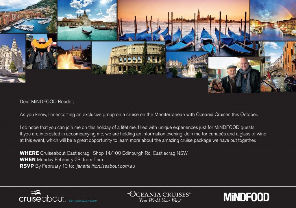 MiNDFOOD & Oceania Food & Wine Cruise Information Night