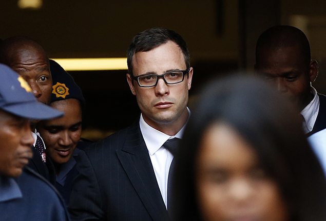 Paralympic track star Oscar Pistorius has been found guilty of murder, his culpable homicide conviction overturned. REUTERS/Siphiwe Sibeko