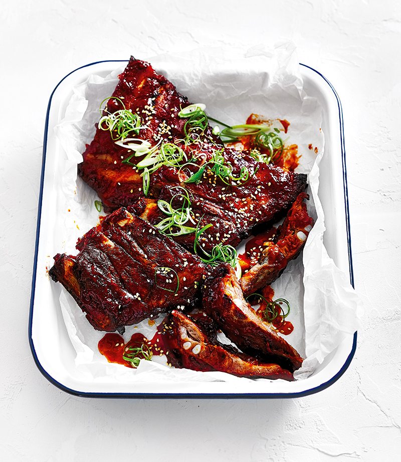Sticky Ribs with Spicy Rum Sauce