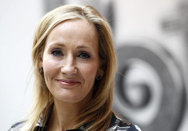 British writer JK Rowling, author of the Harry Potter series of books.