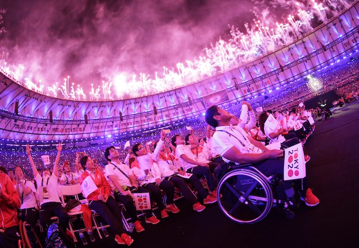 2016 Rio Paralympics - Closing Ceremony - Maracana - Rio de Janeiro, Brazil - 18/09/2016. Fireworks erupt during the closing ceremony. REUTERS/Ricardo Moraes 