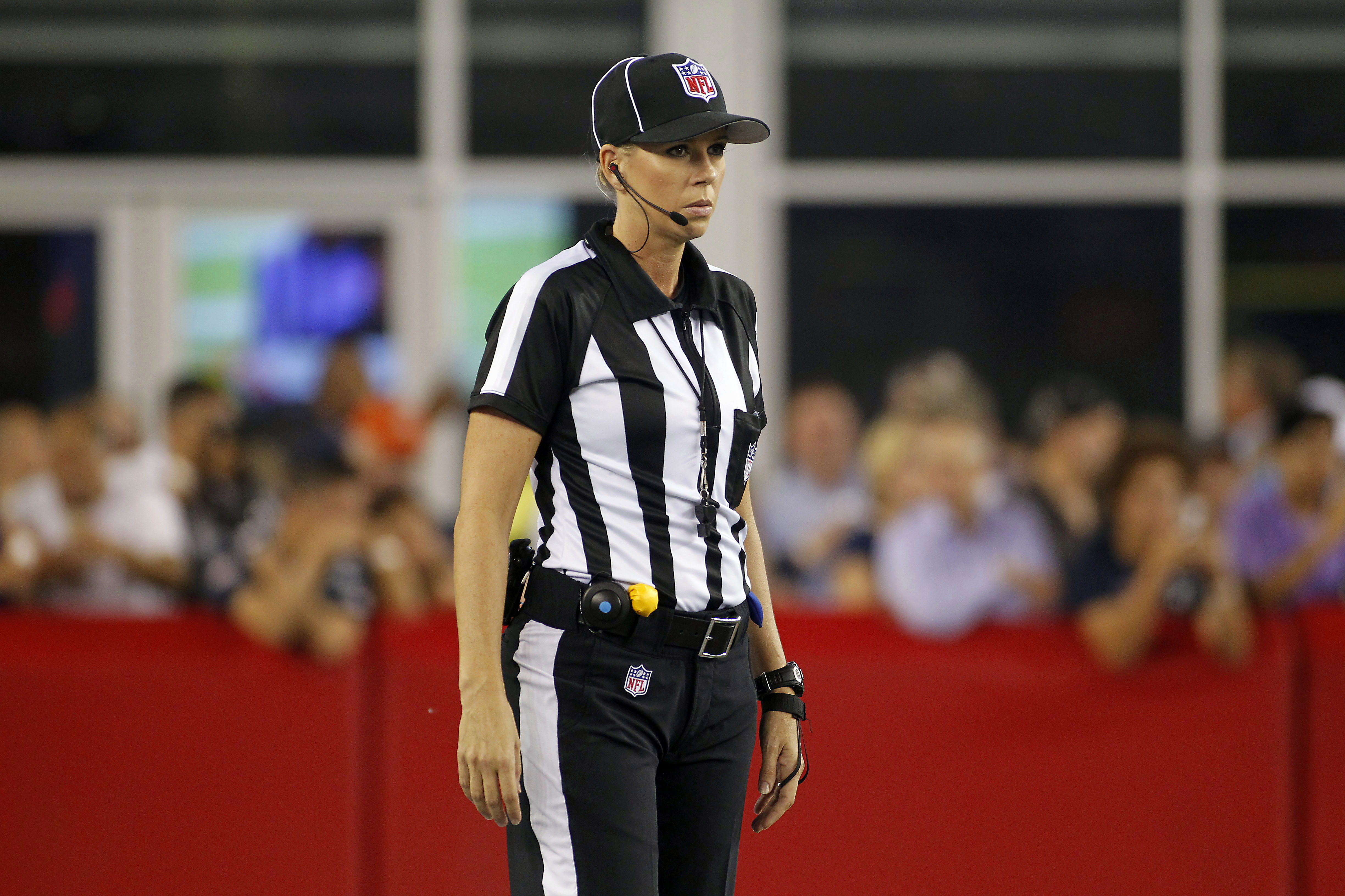 NFL  line judge Sarah Thomas. Stew Milne USA TODAY Sports
