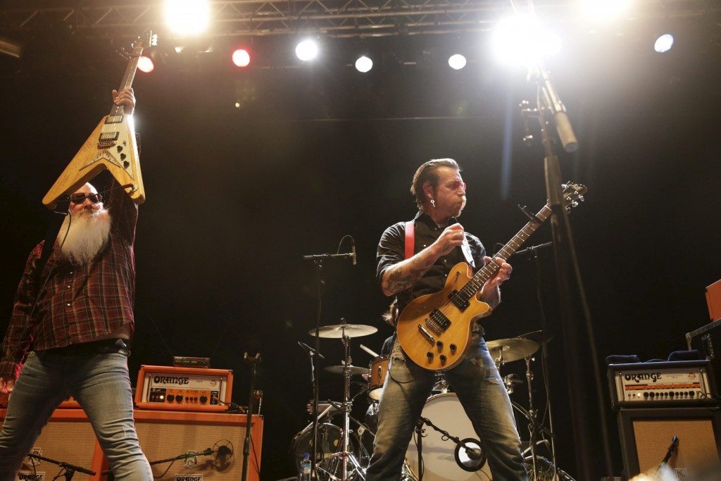 Rock group Eagles of Death Metal perform on 14 February in Oslo, their second concert in Europe since the Bataclan attack. REUTERS/Berit Roald/NTB Scanpix