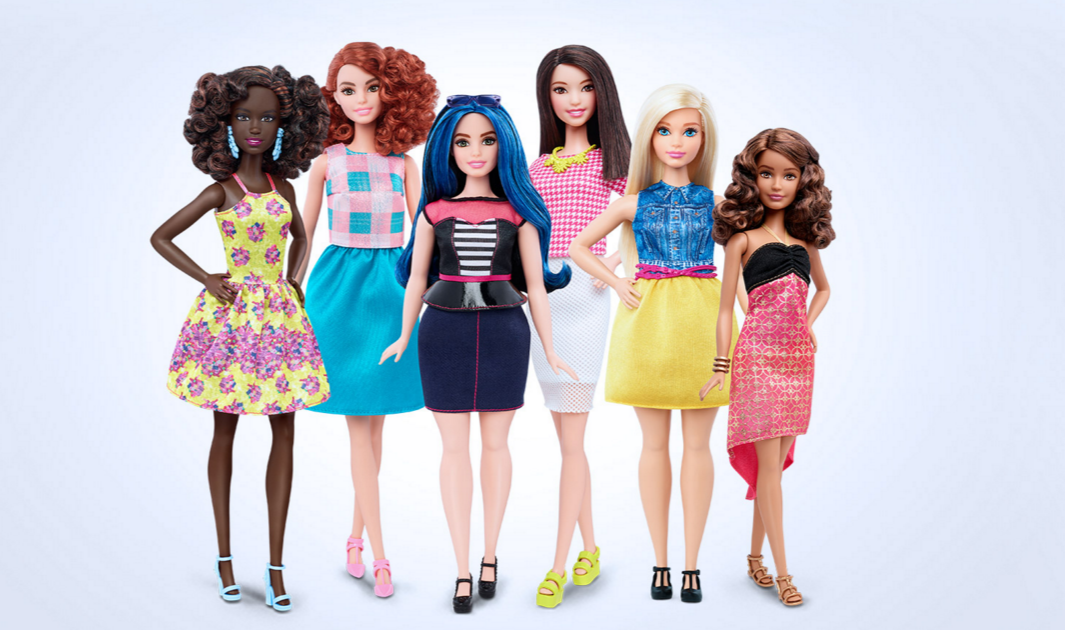 Barbie will soon represent a great variety of bodies when released in March. Mattel.