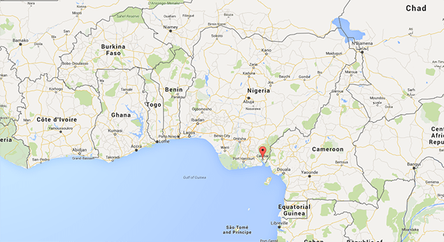 The incident happened just outside Calabar, Nigeria. Photo: Google Maps