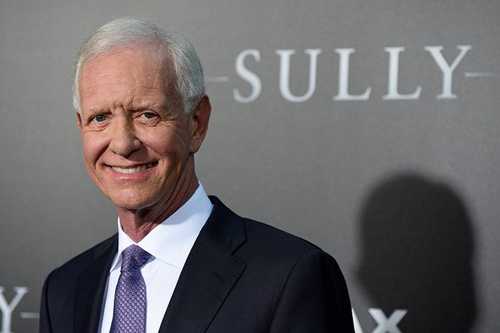 Captain Chesley 'Sully' Sullenberger attends the New York premiere of the film "Sully" in Manhattan