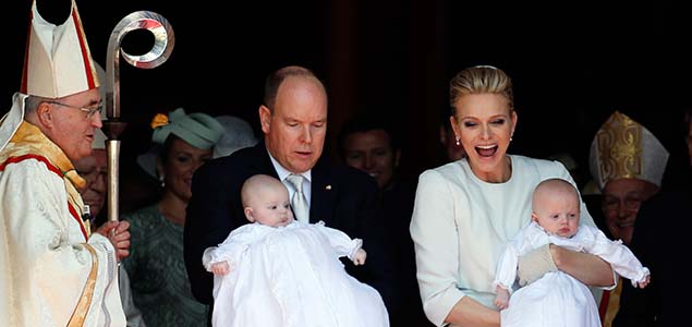 Monaco’s Royal twins christened