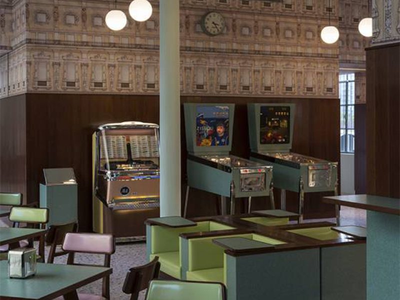 Wes Anderson's cafe in the Prada's Fondazione